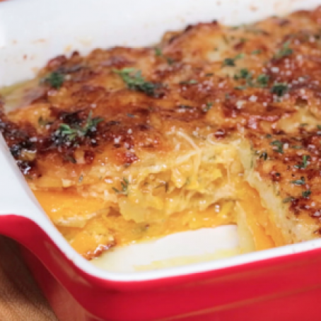 Butternut Squash Gratin With Gruyere and Parmesan ~ Recipe