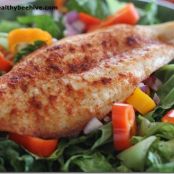 White Fish Salad with Garlic Lime Dressing