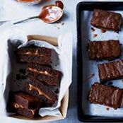 Salted Caramel-Filled Fudge Brownies