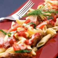 Pasta with Sausage, Red Peppers & Herbs