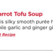 Carrot Ginger Tofu Soup