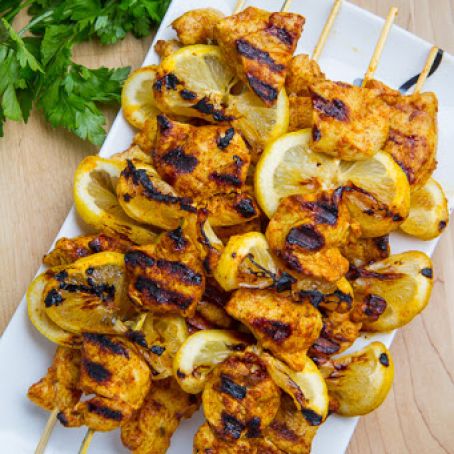 Moroccan Grilled Chicken Kabobs
