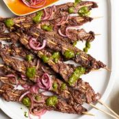 Beef Skewers with Cilantro Chimichurri
