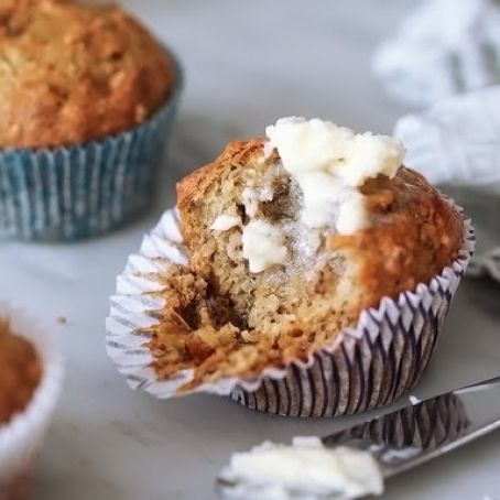 Banana Bread Muffins with Toasted Coconut