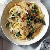 Linguine With Asparagus and Pine Nuts | Real Simple Recipes