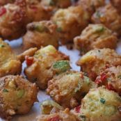 Avocado Fritters with Avocado-Cilantro Cream Dipping Sauce