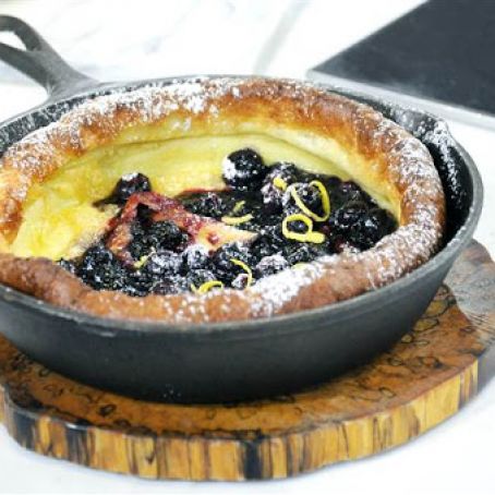 Lemon Vanilla Dutch Baby with Blueberry Sauce - TODAY.com