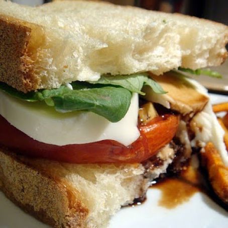 Balsamic Roasted Tomato Caprese Sandwich