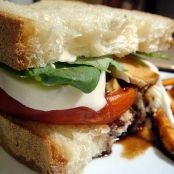 Balsamic Roasted Tomato Caprese Sandwich