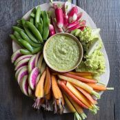 Crudités with Lemon-Parsley Tahini Dip