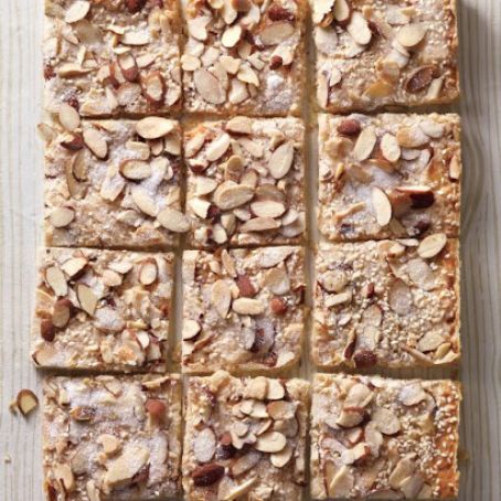 Gingered Sesame-Almond Shortbread Bark