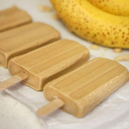 PEANUT BUTTER BANANA POPSICLES
