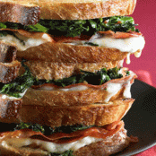 VEGGIE****Grilled Mozzarella Sandwich with Crispy Prosciutto and Broccoli Rabe