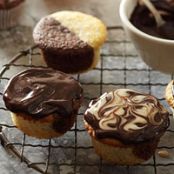 Black-and-White Irish Cream Cupcakes