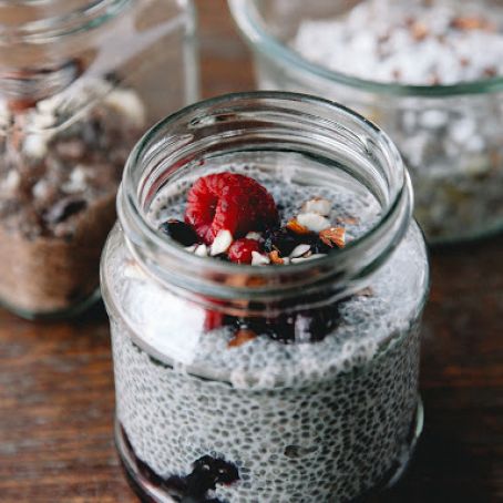 Mixed Berry Chia Pudding w/ Almonds
