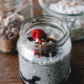 Mixed Berry Chia Pudding w/ Almonds