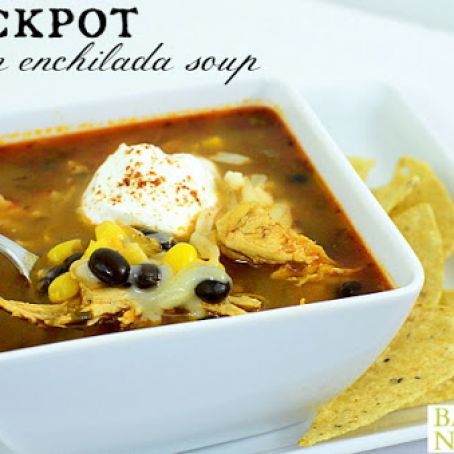 Crockpot Chicken Enchilada Soup