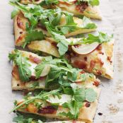 Aged Cheddar, Pancetta, Apple and Arugula Flatbread