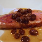 HAM STEAK WITH RUM RAISIN SAUCE
