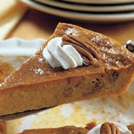 Impossibly Easy Pumpkin-Pecan Pie