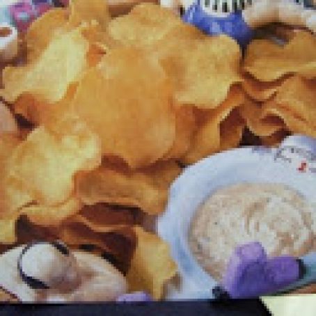 Yam Crisps and Cajun Dip