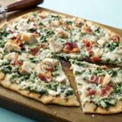 Grilled Spinach Alfredo Pizza