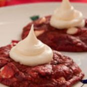 Snowcapped Red Velvet Cookies