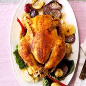 Spice-Rubbed Chicken with Roasted Onions