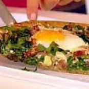 Egg, Ham and Spinach Pizza