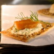 SMKD TROUT CANAPES w/LEMON DILL MAYONNAISE