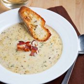 Roasted Cauliflower and Cheddar Soup
