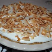 Connie's Fabulous Macadamia Coconut Cream Pie with Caramel Drizzle