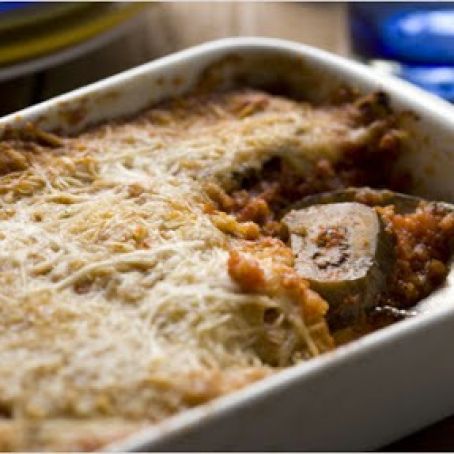 EGGPLANT & TOMATO GRATIN