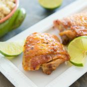 Sticky Honey Lime Chicken Thighs