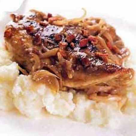 Braised Chicken with Shallots, Garlic, and Balsamic Vinegar