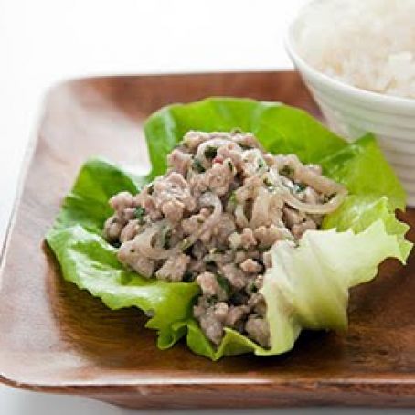 Thai Pork Lettuce Wraps