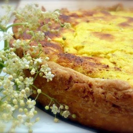 Elderflower and Quark Pie