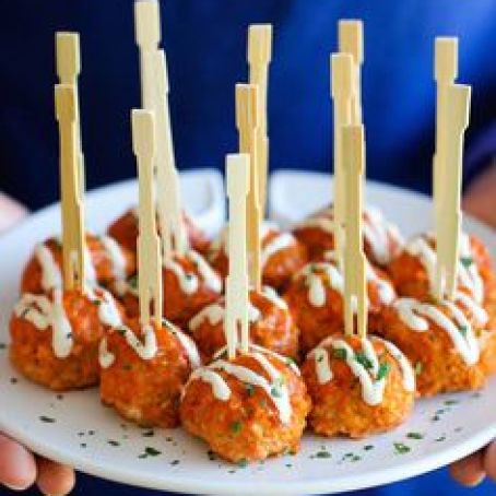 Buffalo Chicken Meatballs (slow cooker)