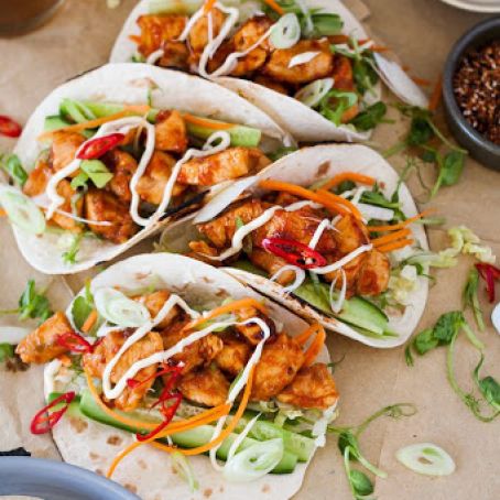 Spicy Korean Chicken Tacos