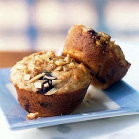 Blueberry Power Muffins with Almond Streusel