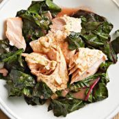 Salmon and Swiss Chard in Mustard Sauce