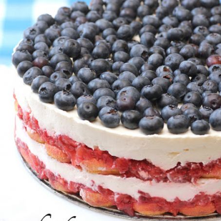 Red, White and Blue Berry Trifle