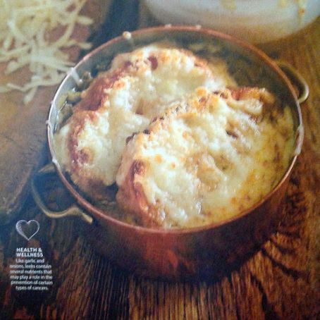 Swiss-French leek soup
