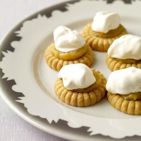 Homemade Lime Curd with Butter Cookies and Cream