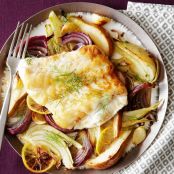 Pan Roast of Cod, Pears & Caramelized Fennel