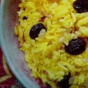Saffron Jasmine Rice with Almonds and Cranberries