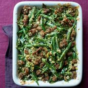 Green Bean Casserole with Crispy Sausage