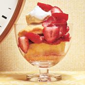 Hot Milk Cakes with Strawberries and Cream