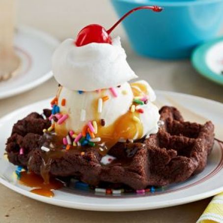 Waffled Brownie Sundae