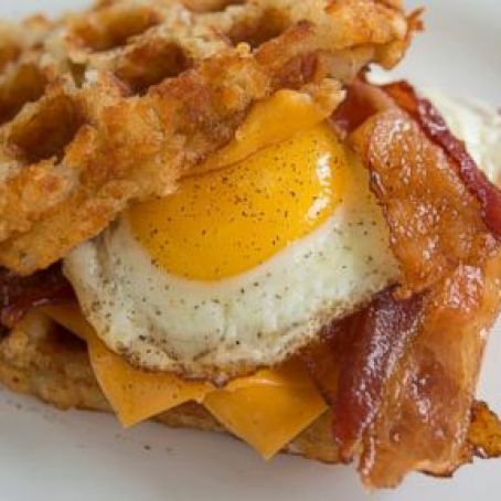 Breakfast Wafflebrown Sandwich